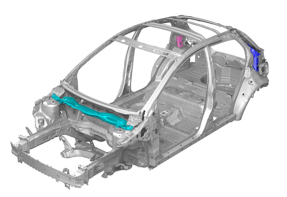 Mazda2 - body structure, drawing